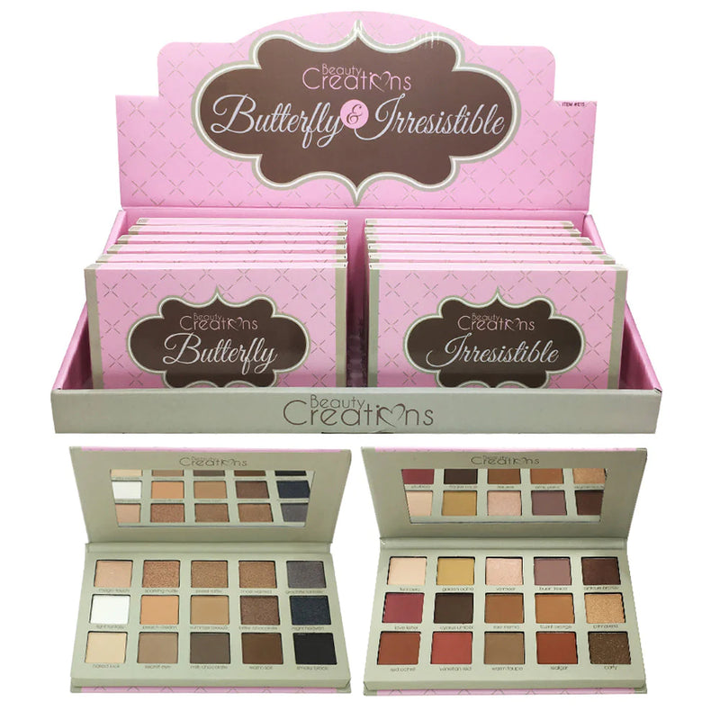 Beauty Creations Butterfly & Irresistible Eyeshadow Palette 1DZ - Wholesale Price Only