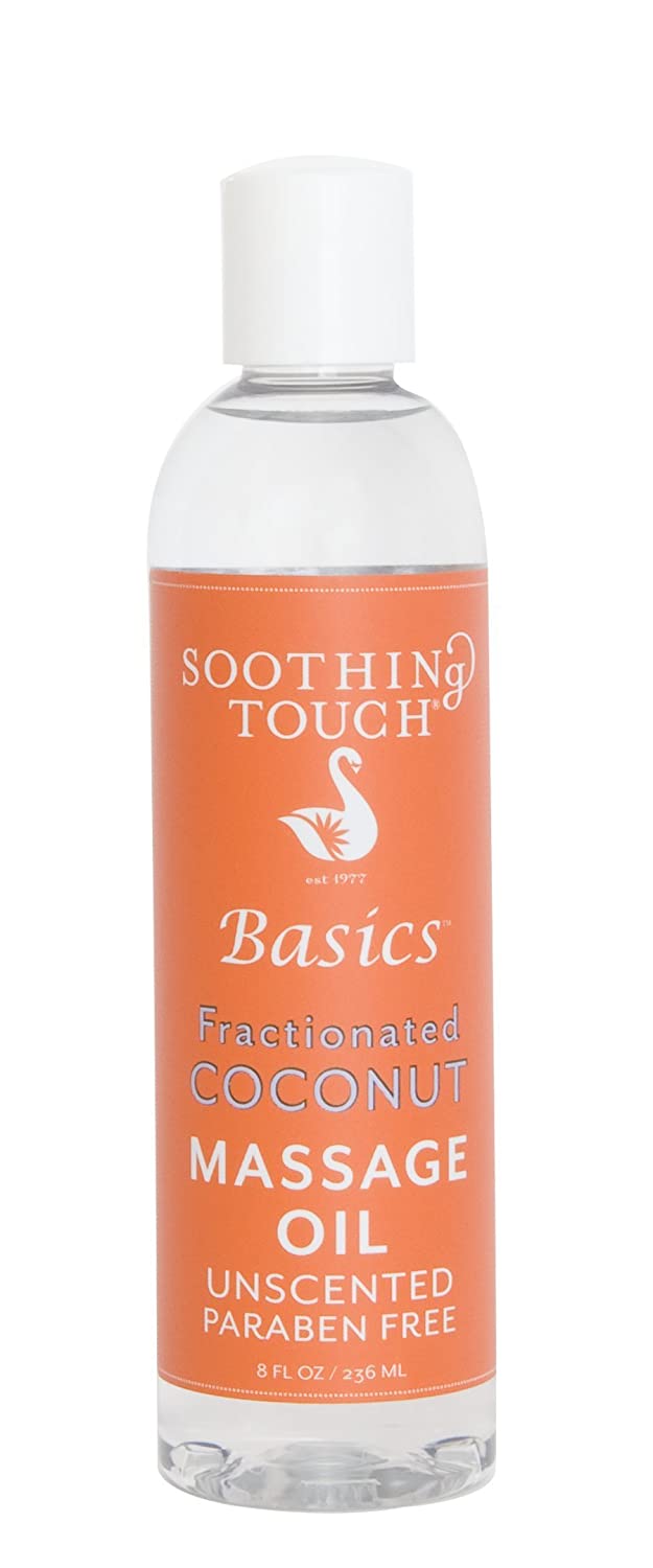 Soothing Touch Basics Fractionated Coconut Massage Oil Unscented 8 Ounce