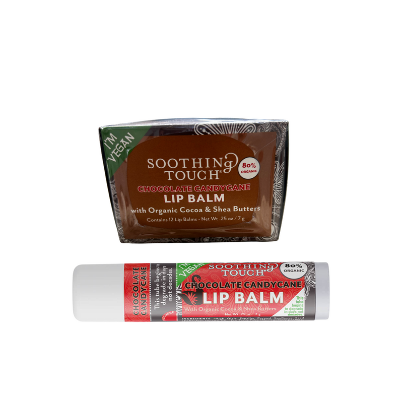 Lip Balm By Soothing Touch Chocolate Candycane Vegan (Pack Of 12) .25 oz