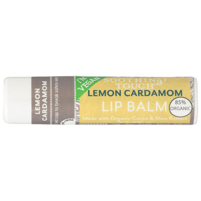 Soothing Touch Lip Balm Box (12) Set of 2 Lemon Cardamon & Pomegrante 0.25 oz