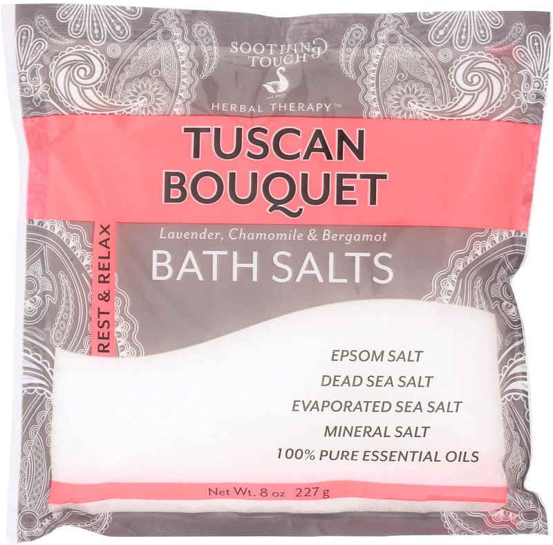 Soothing Touch Rest & Relax Tuscan Bouquet Bath Salts Lavender 8 oz Case Of 6