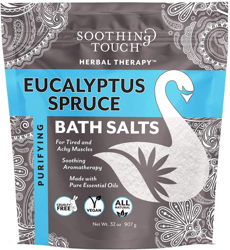 Soothing Touch Bath Salts Eucalyptus Spruce 32 Oz