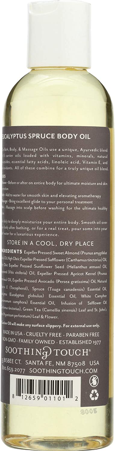 SOOTHING TOUCH Euclyptus Bath & Body Oil, 8 OZ