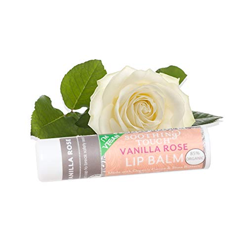 Soothing Touch Vegan Lip Balm - Coconut Lavender, Coconut Lime, Vanilla Rose, Vanilla Chai - Variety Pack of 4