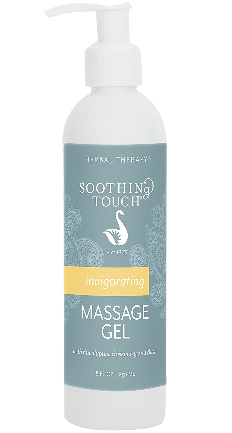 Soothing Touch Invigorating Massage Gel, Eucalyptus / Rosemary / Lemon/Basil, 8 Ounce