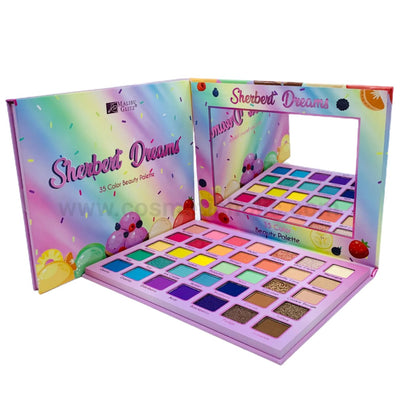 Malibu Glitz Sherbert Dreams - 35 Color Makeup Palette- Highly Pigmented Colors