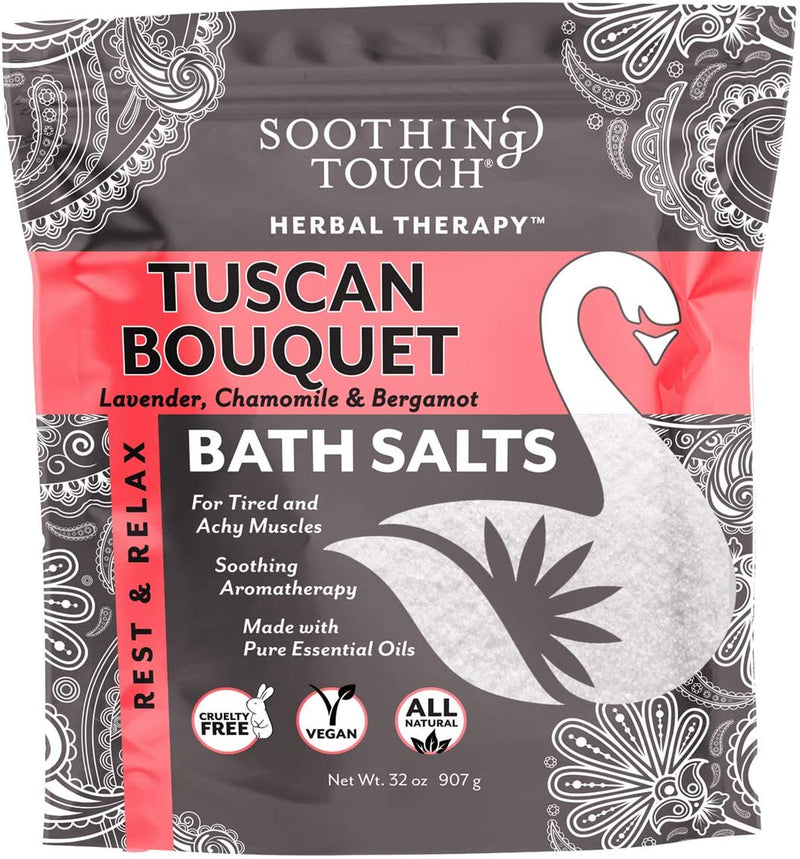 Soothing Touch Rest & Relax Tuscan Bouquet Bath Salts Lavender 32 Oz