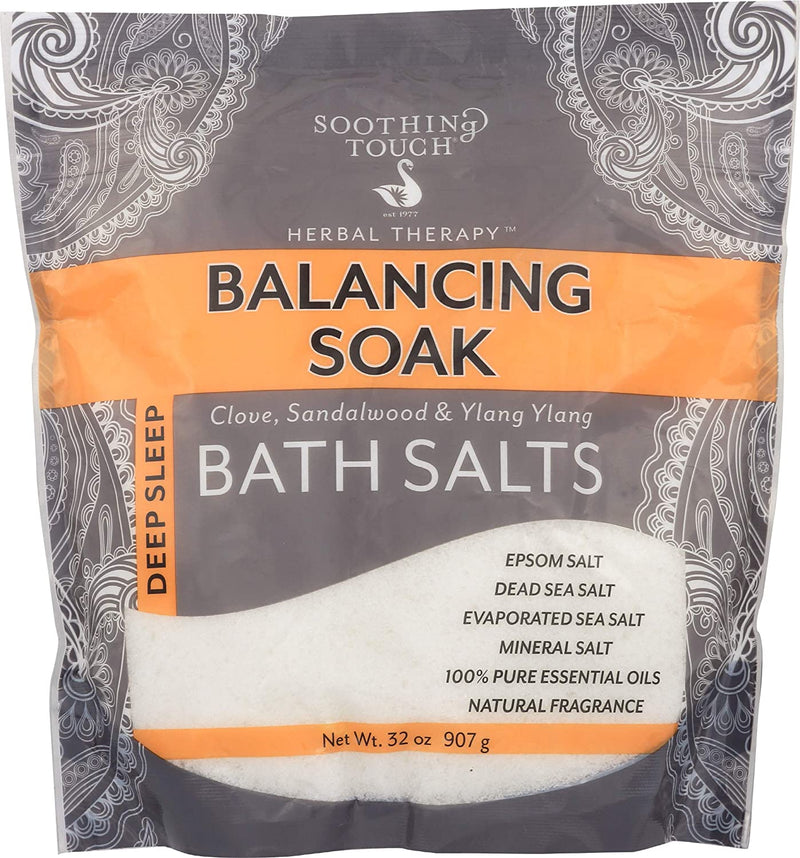 Soothing Touch Deep Sleep Bath Salts Balancing Soak Clove Sandalwood & Ylang 32 Oz