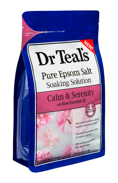 Pure Epsom Teal's Salt Soak, Calm & Serenity Rose, 3 Lbs