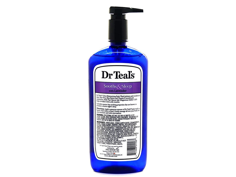 Dr Teals Lavender Body Wash w/Pure Epsom Salt - Bundle w/Dr Teals Lavender Body Lotion
