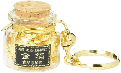 Kanazawa Gold Leaf Edible Gold Leaf (Bottled)w Key Chain