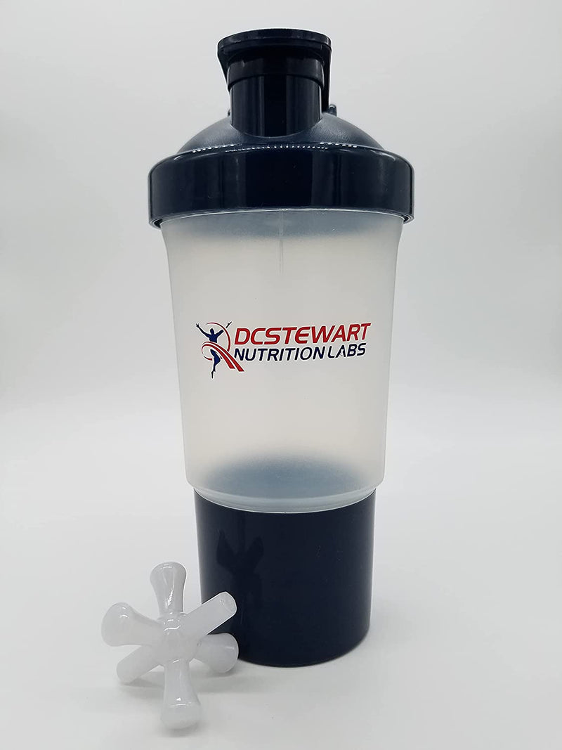 DC Stewart Nutrition Labs 4PC Protein Plastic Shaker Bottle 17 oz.