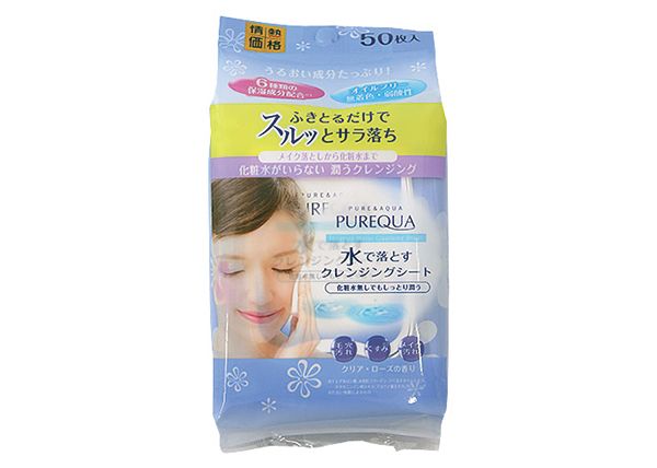 PureQua Water Cleansing Wipes (50 Sheets)