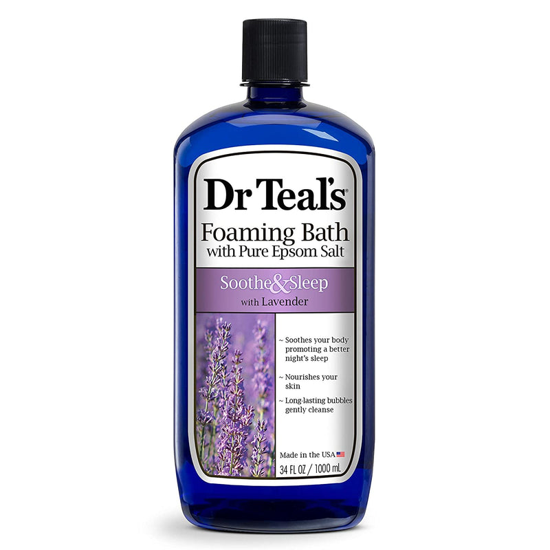 Dr Teal’s Foaming Bath with Pure Epsom Salt Soothe & Sleep with Lavender 34 fl oz
