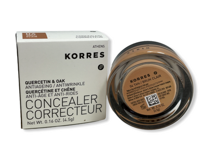 Korres 04 Tan Brun Clair Quercetin & Oak Anti Aging Wrinkle Concealer 0.16 oz Lot Of 2